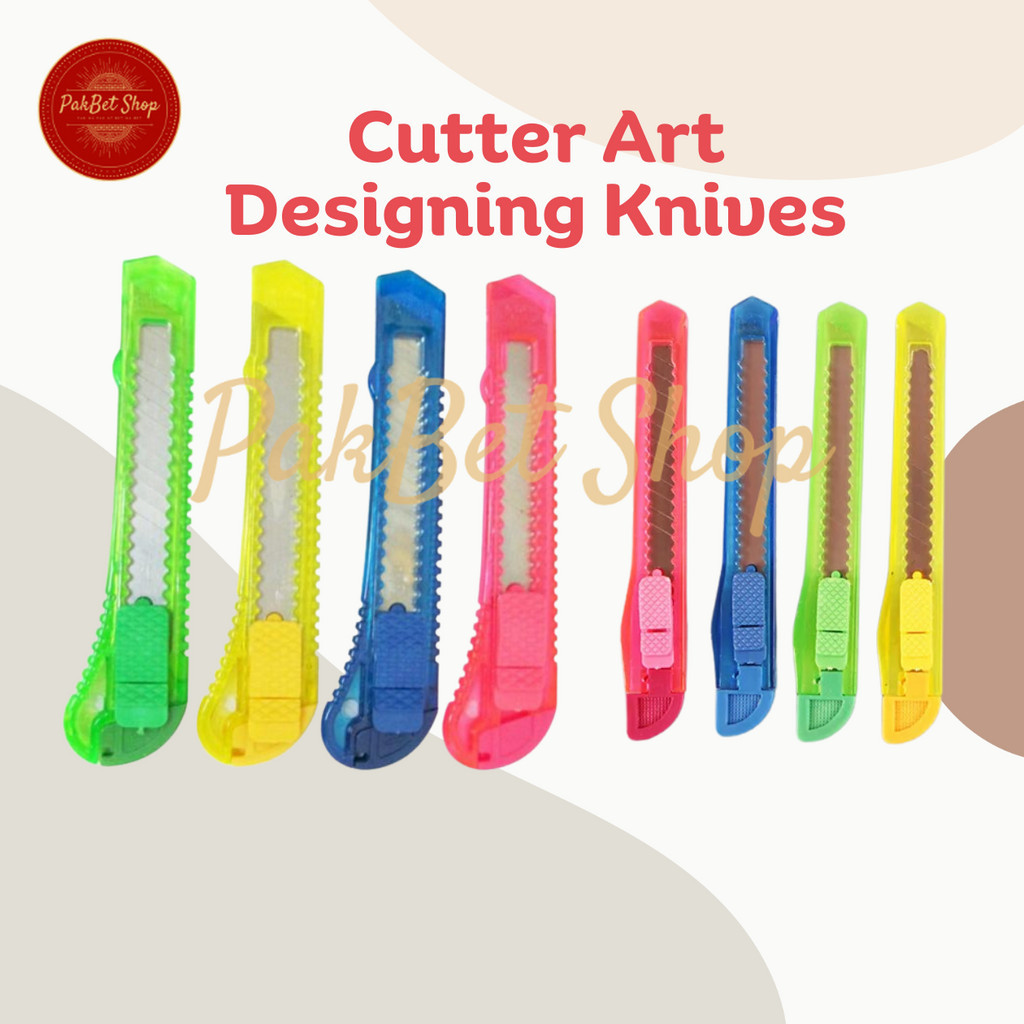 PBS 12pcs Retractable Cutter Knife/ Cutter Art Designing Knives ...