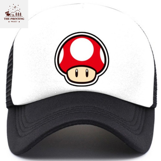 Cap Net Cap SUPER MARIO MUSHROOM Mesh Cap Net Cap Trucker Hat Baseball ...
