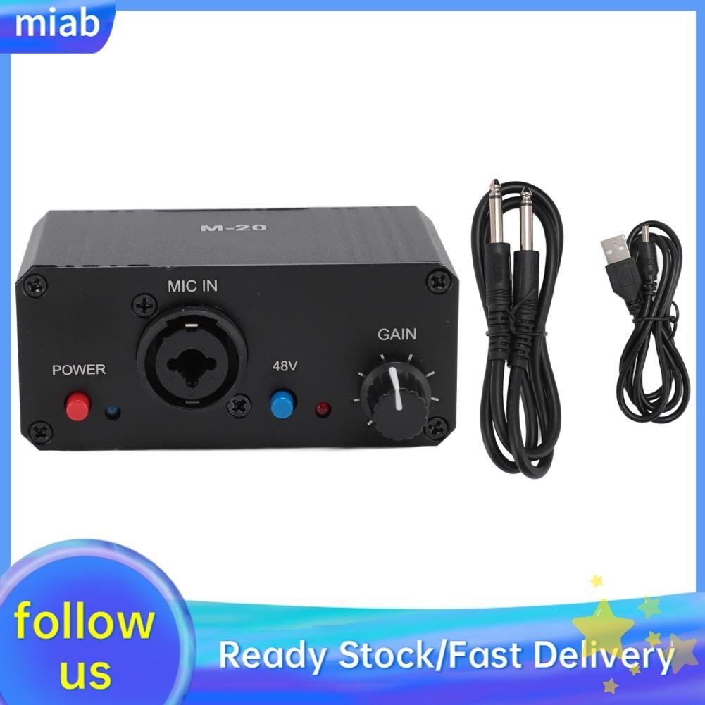 Préampli De Microphone, Amplificateur De Gain De Micro 48 V, Faible