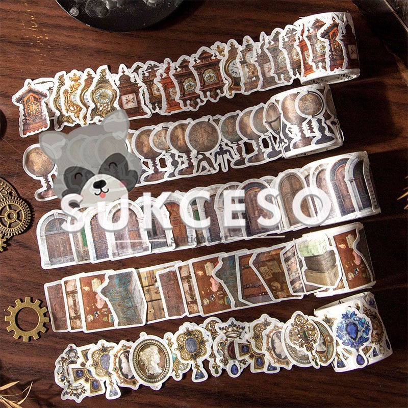 Disciplined Trace Retro Objects Stickers / Sticker Roll Deco Vintage ...