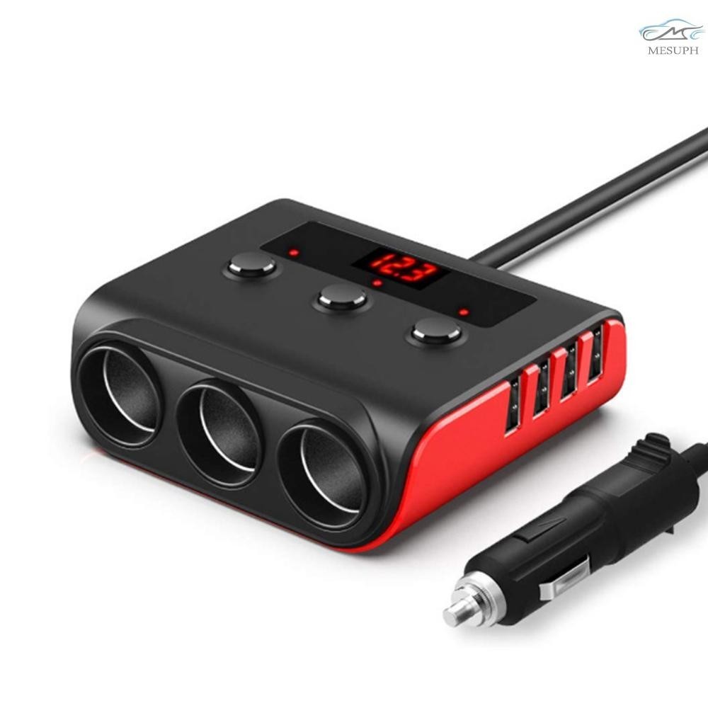 Car Chargers 100W High Power Charging Adapter 3-Socket Power Splitter ...