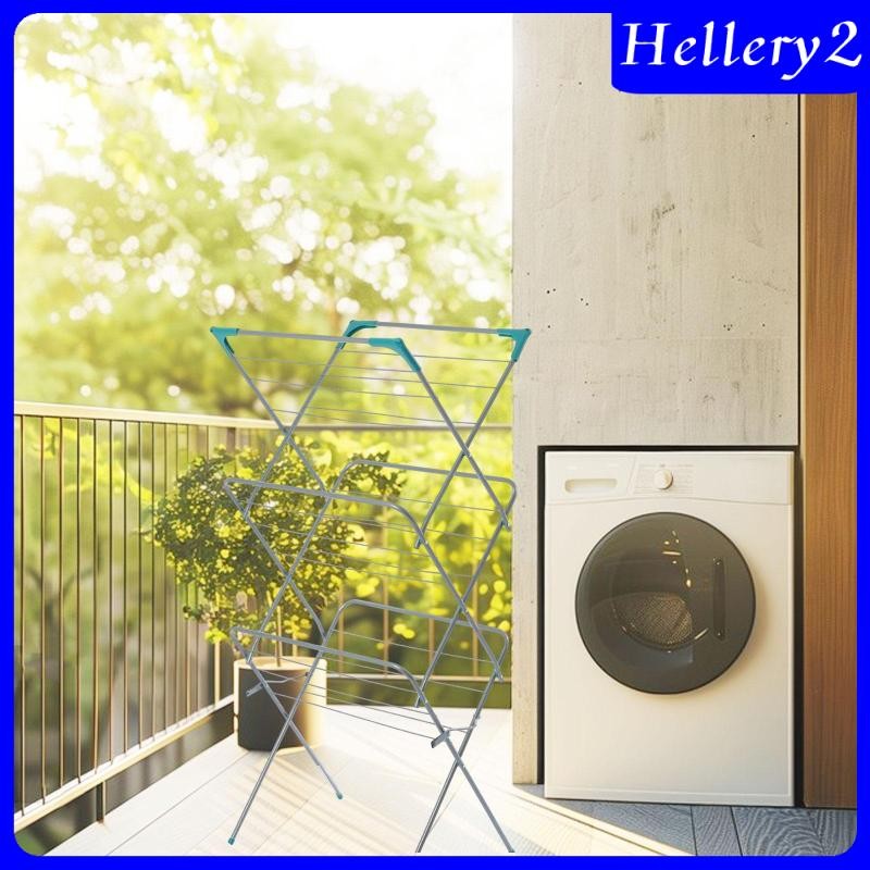 [Hellery2] Foldable Clothes Rack Drying Rack Modern Sturdy ...