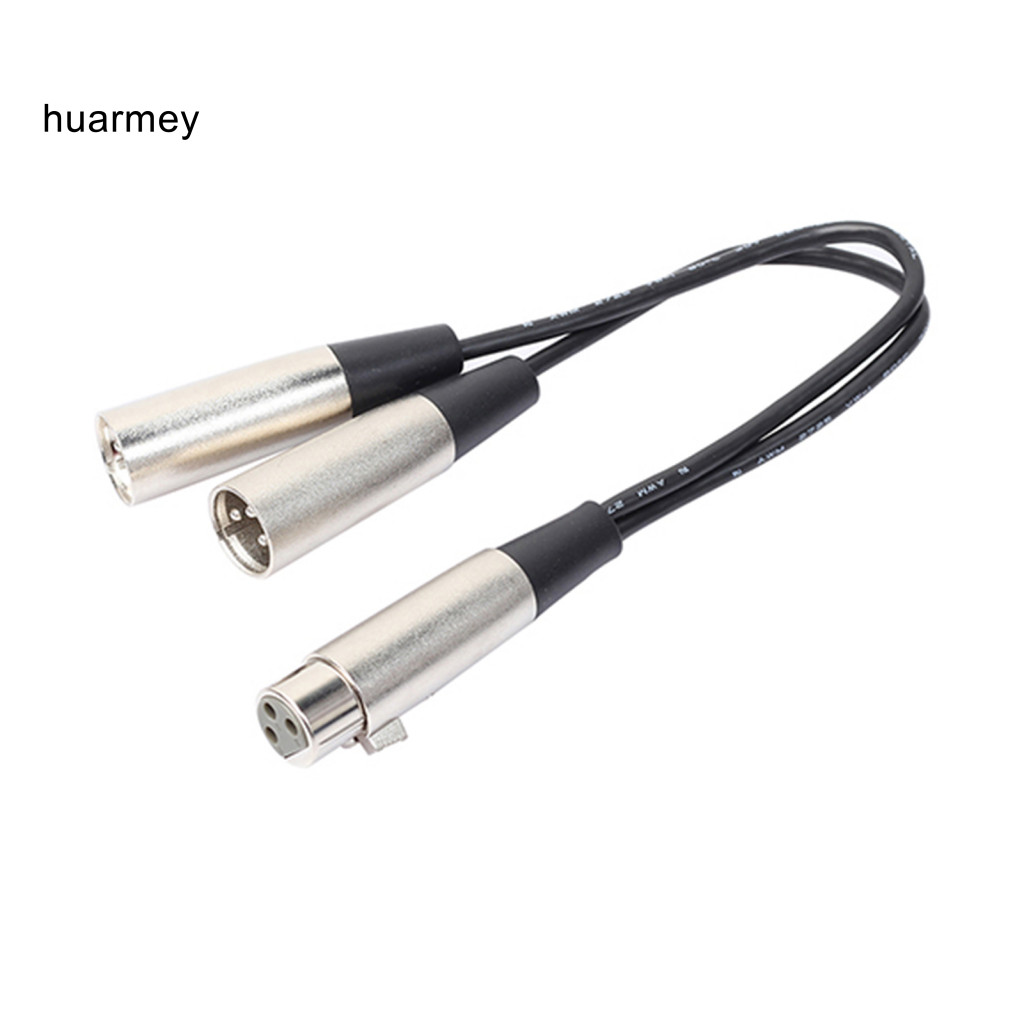 Huarmey 3 Pin Xlr Female To Dual Xlr Male Y Splitter Audio Cable Adapter For Microphone Shopee 4751