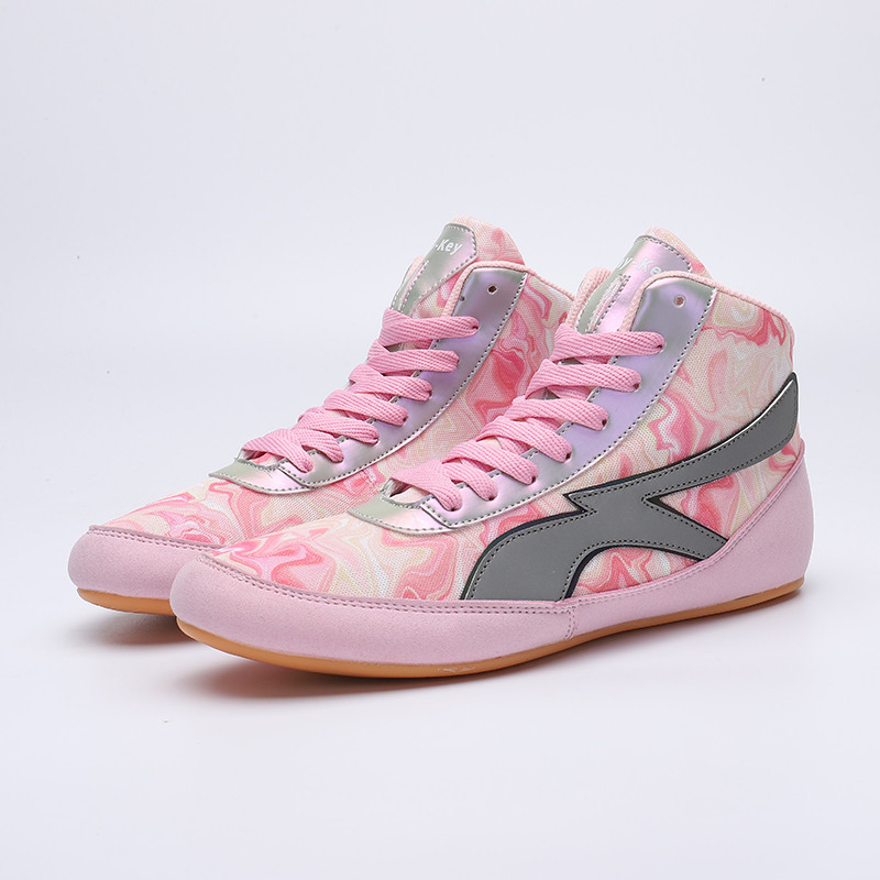 Women Pink Wrestling Shoes Wrestling Shoes Boxing Shoes Competition Training Shoes Fighting Sanda Shoes Men s Tendon Soft Sole Men Shopee Philippines