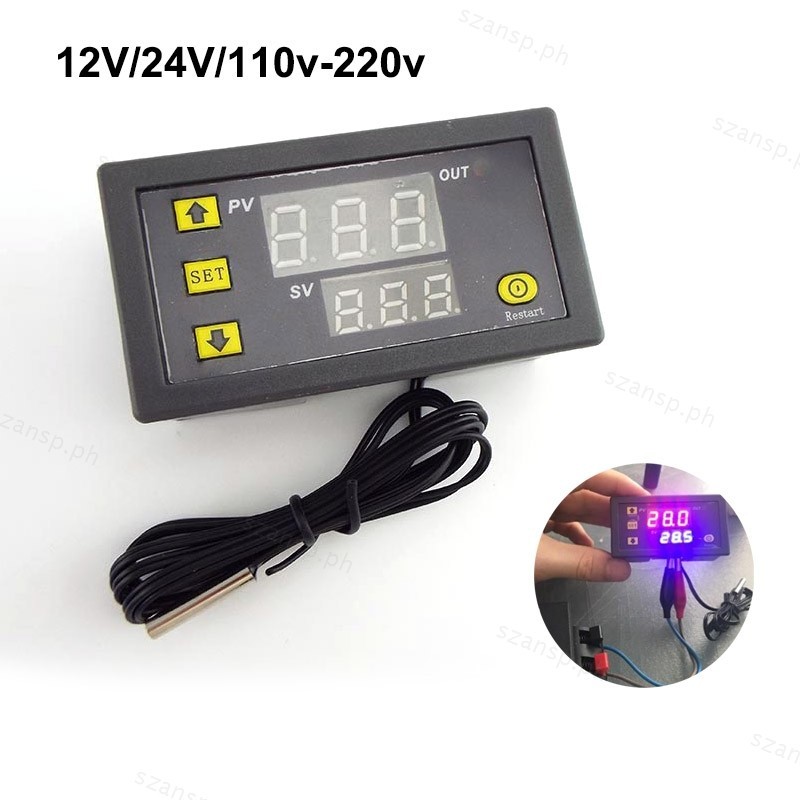 W3230 12v 24v 110v 220v AC DC LED Digital Display Temperature ...