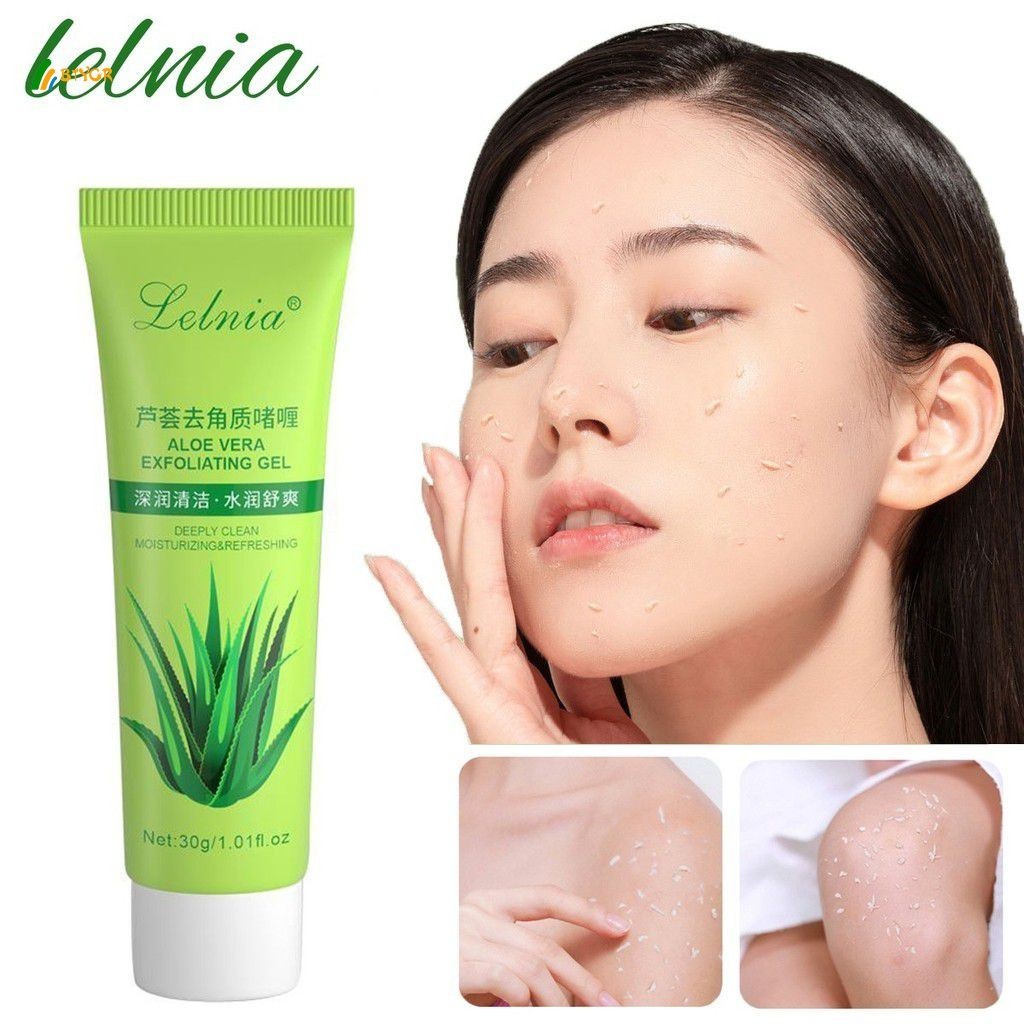 【Fast delivery】 Lelnia Aloe Vera Exfoliating Face Scrub Exfoliating
