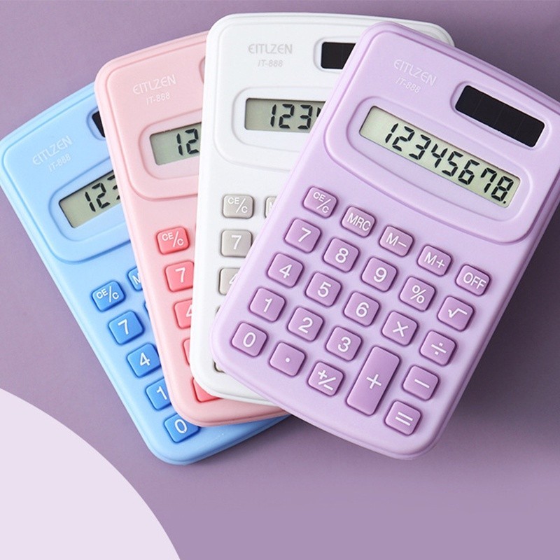 Mini Calculator Simple Portable Student Office Supplies 8 Digit Display ...