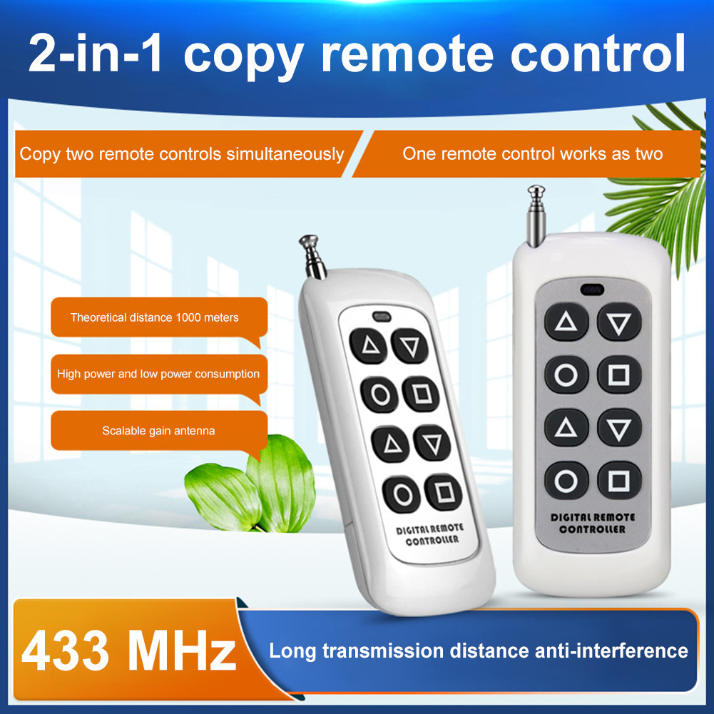 Clone Remote Control 315/433MHZ Copy Distance Control 8 Channels for ...
