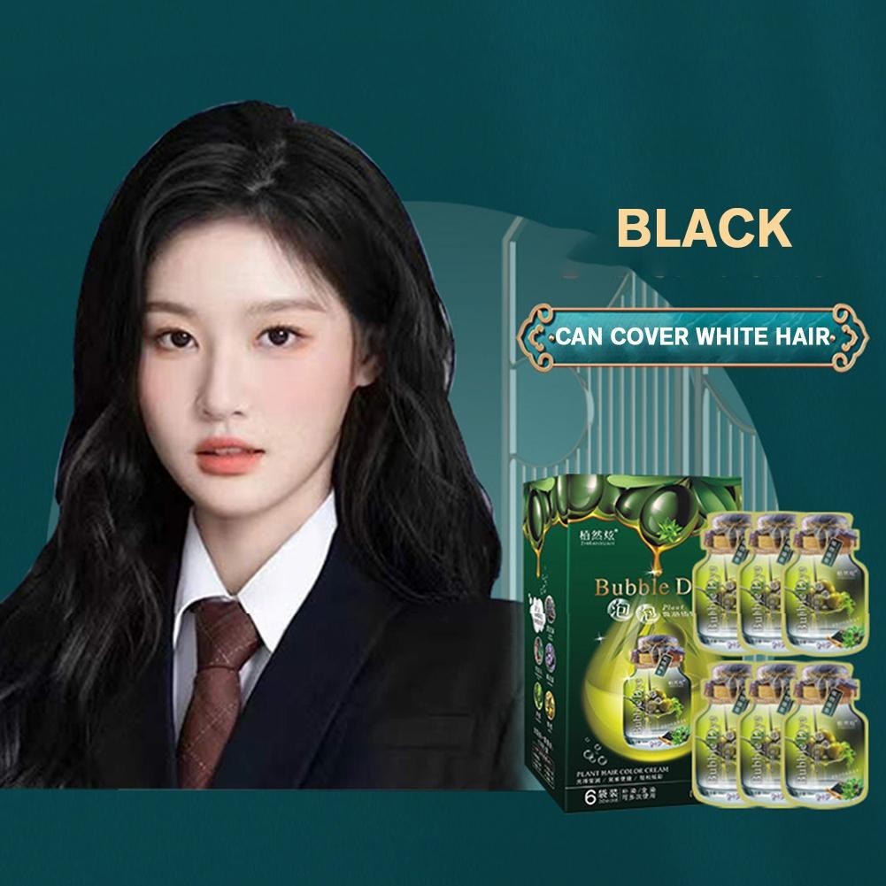 Plant Bubble Hair Dye Dye Shampoo Black Hair Natural DIY Shampoo Dye ...