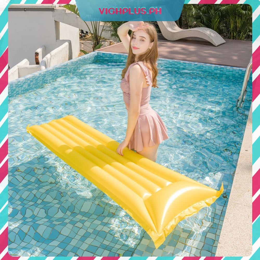 [vighplus.ph] Inflatable Pool Float Lounger PVC Pool Floaties Foldable ...