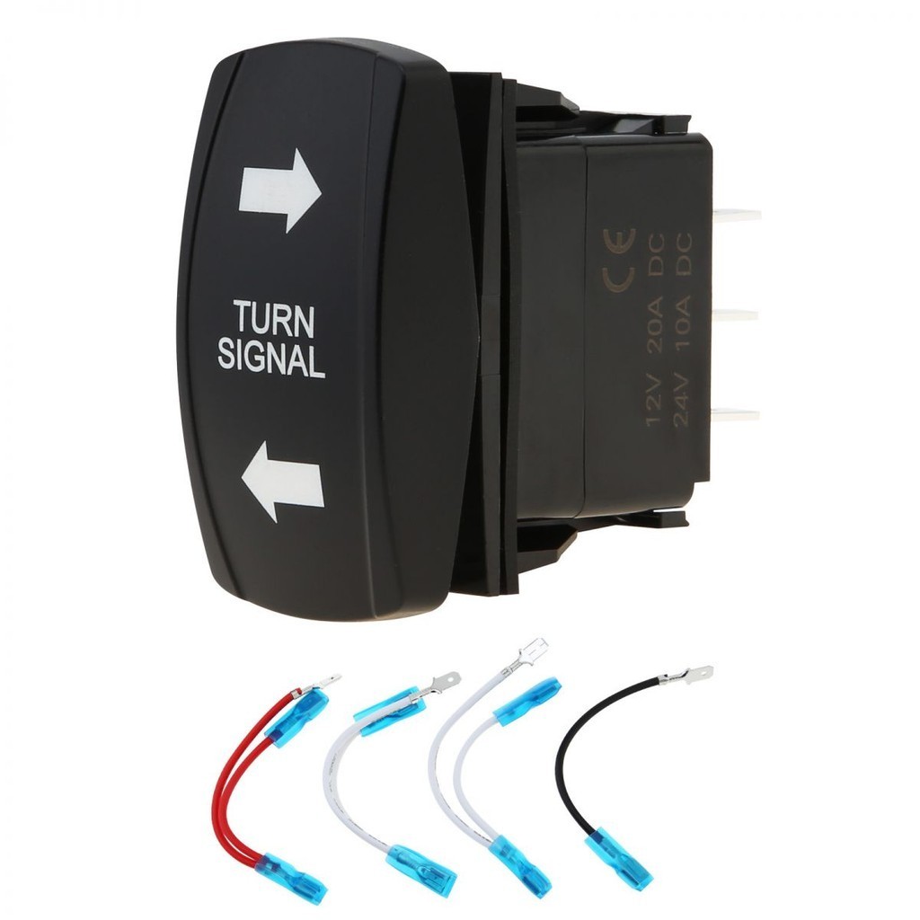 Blue LED 7 Pin 12V 20A 3 Way ONOffON Rocker Toggle Switch Turn Signal