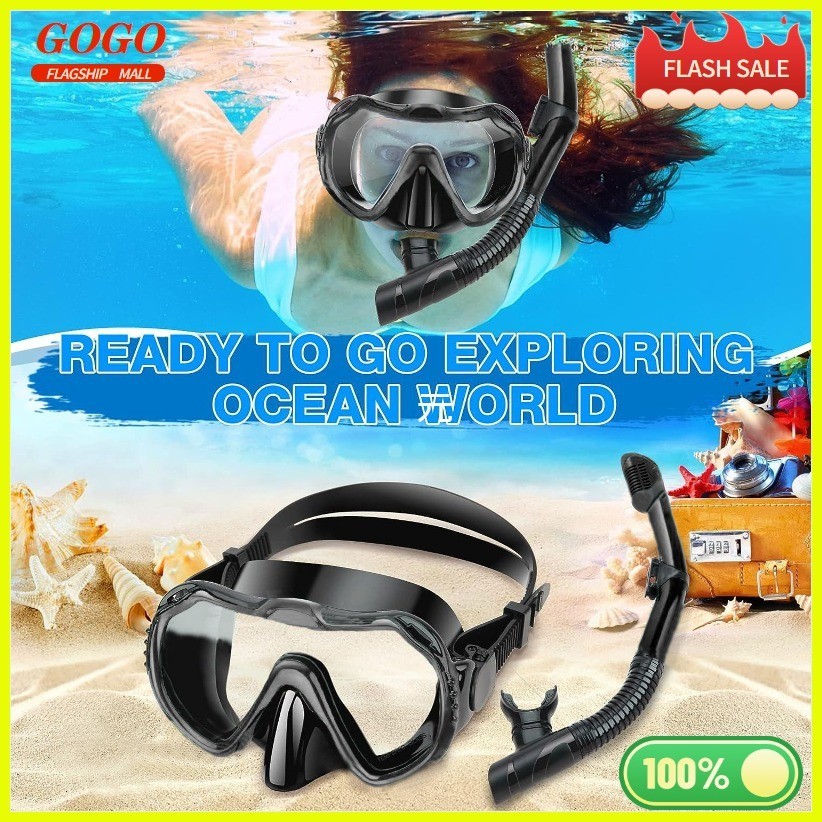 GOGO Snorkeling Set for Adult Diving Mask Snorkeling Mask Diving ...