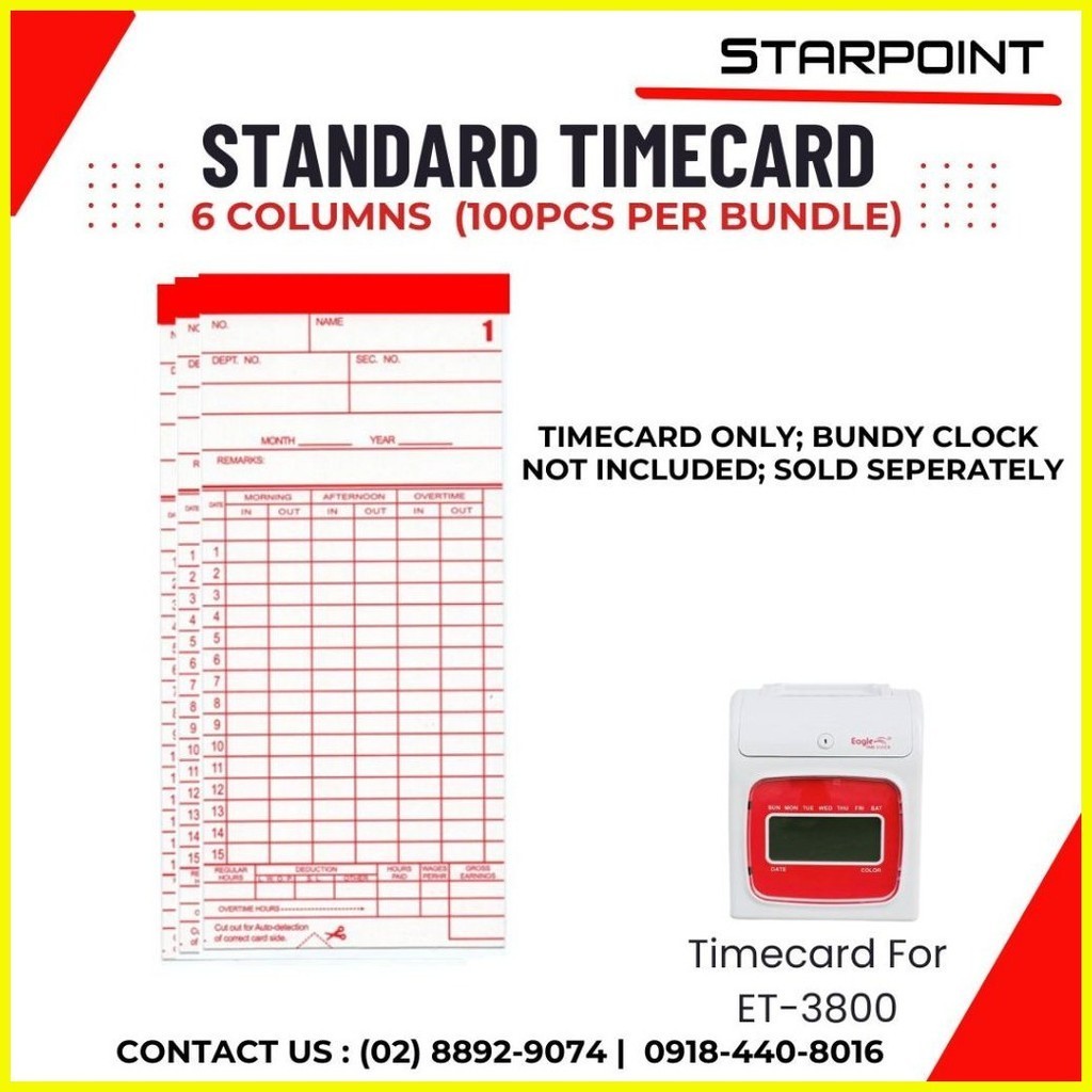 【hot sale】 Ribbon & Timecard for Eagle time Bundy Clock, Compatible w/ Eagletime clock Bundy