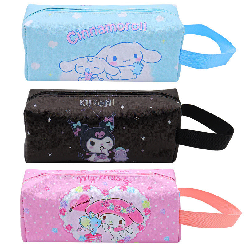 Sanrio Hello Kitty Pencil Case Anime Cute Kawaii Student Stationery Storage Bag Large Capacity Portable Handheld Kuromi Pen Bag Hellokitty
