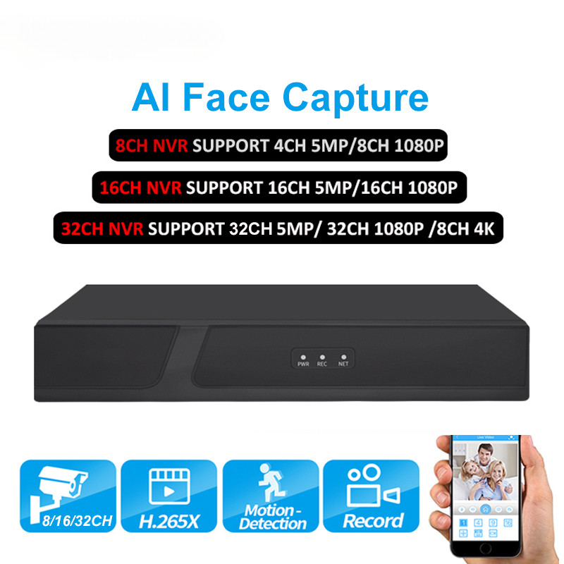 5MP HD 8CH 16CH 32CH NVR Network Video Recorder H.265X P2P HDMI CCTV ...