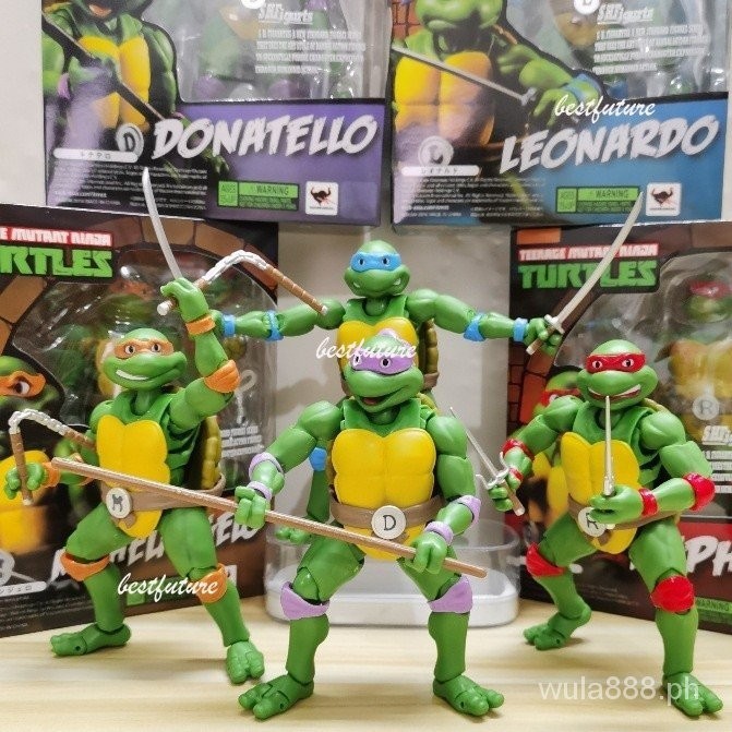 S H Figuarts Teenage Mutant Ninja Turtles Articulado Leonardo Raphael ...