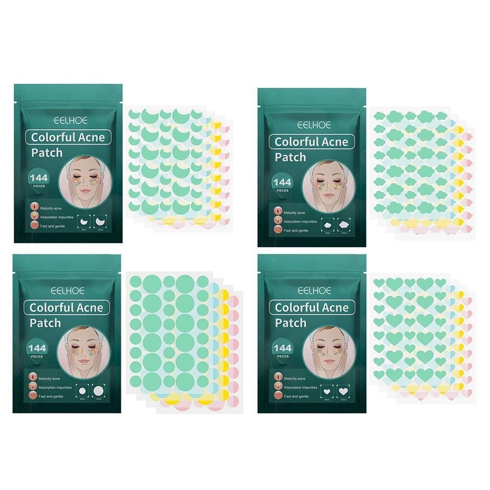 112pcs Pimple Patch Skin Care Acne Stickers Color Round Cloud Moon Acne ...
