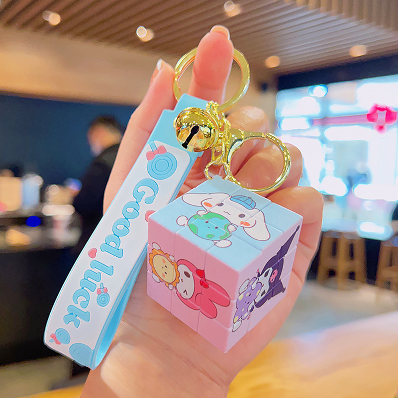 Sanrio Kuromi Rubik's Cube Keychain Puzzle Brain Teasers Cinnamoroll ...