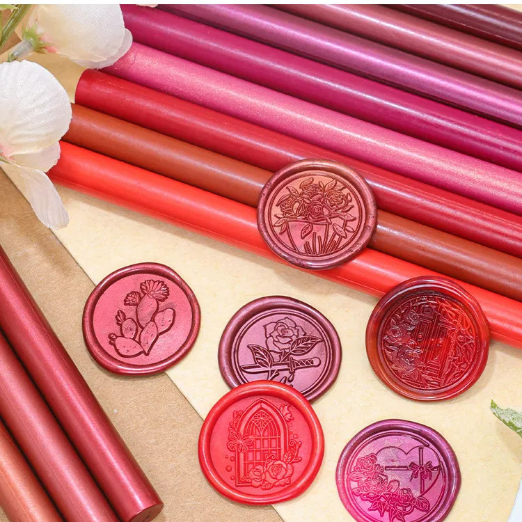 Ten Wax Sticks Fire Lacquer Wax Stick Set Red Series Classic Retro Seal Making Handmade Shopee