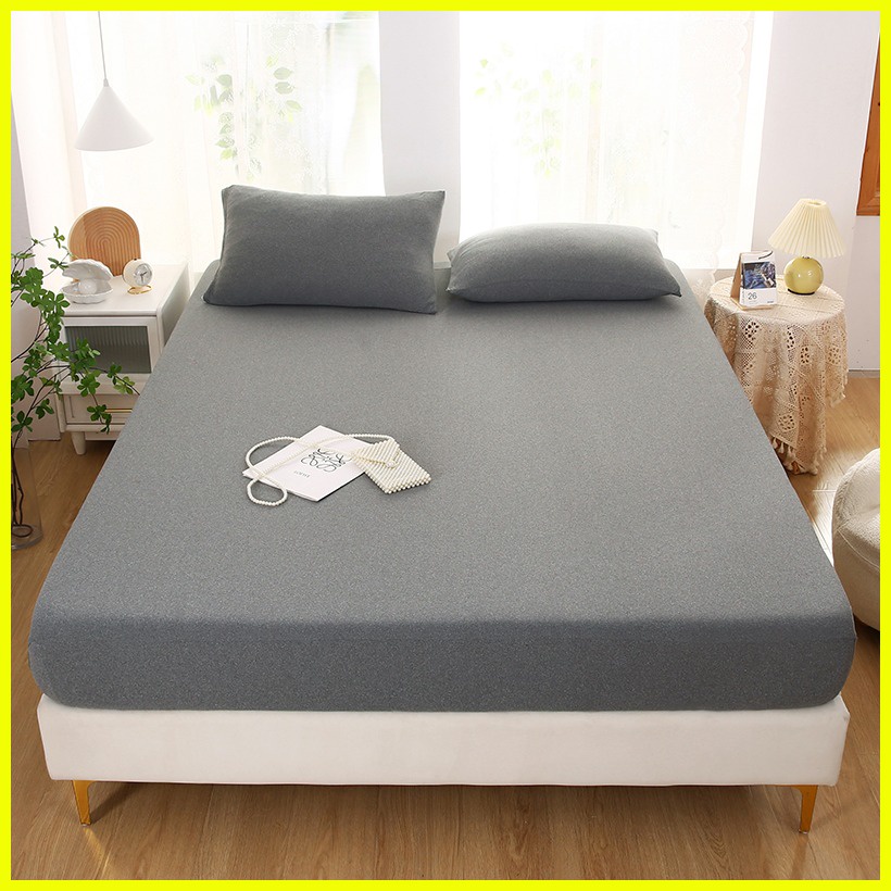 ∈ No Gusot No Lukot Multifunctional Bedsheet PLAIN COLORS Korean Style ...