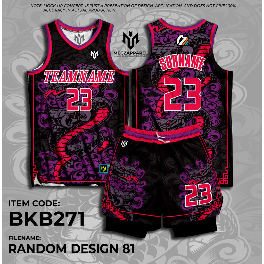 MEGZ BKB271 Customize Basketball Jersey Full Sublimation | Shopee ...