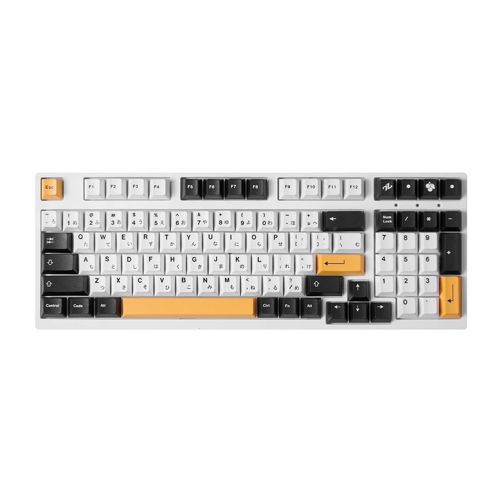 White+black 133 Keys Japanese PBT Keycap Cherry Profile DYE-SUB ...