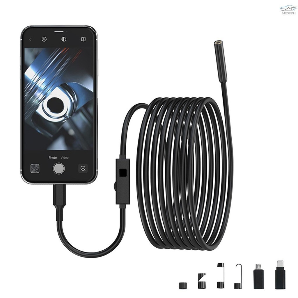 Endoscope Camera with Light, IP67 Waterproof Borescope with 8 LED ...