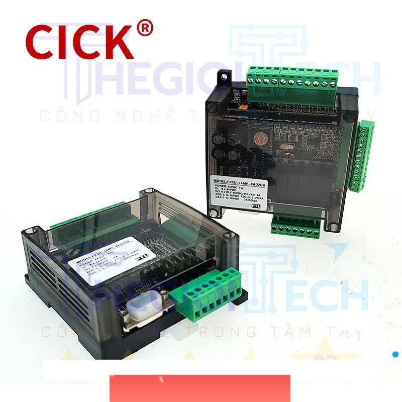 PLC industrial control logic programmer FX3U 6AD 2DA 14MR 14MT 8 inputs ...