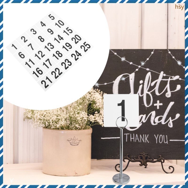Tent Table Numbers Wedding Reception Restaurant Digital Plate Sign ...