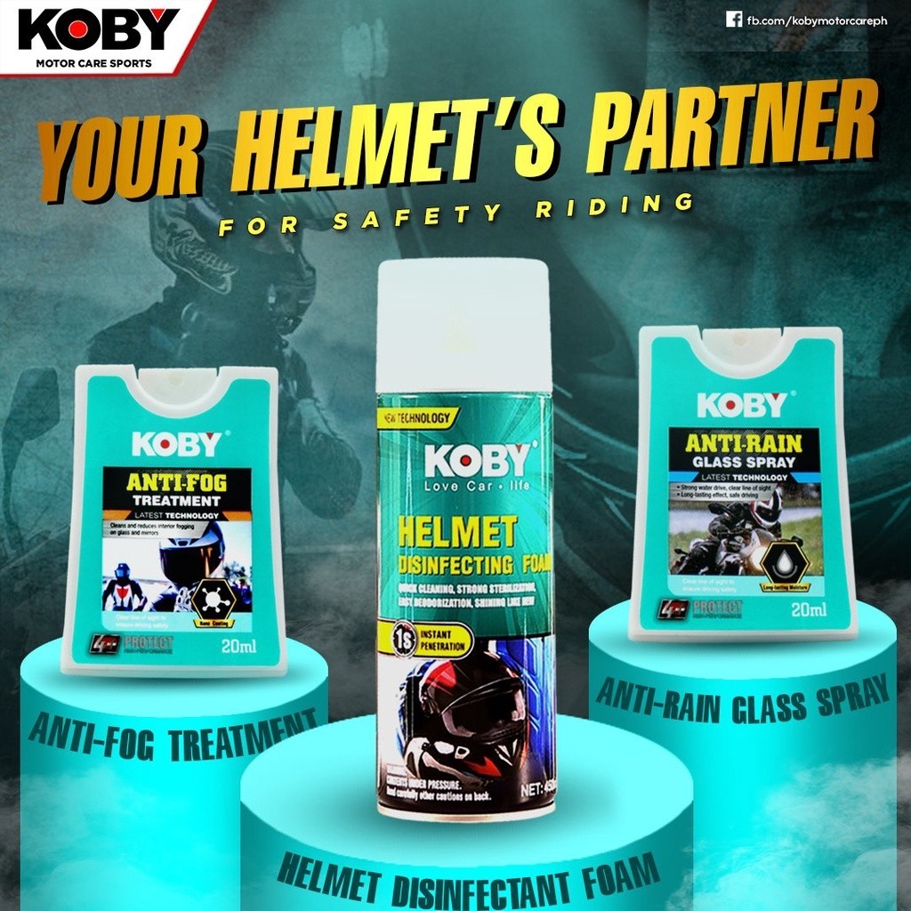 Koby Helmet Disinfectant Foam 450ml Upgrade to high capacity Automotive ...