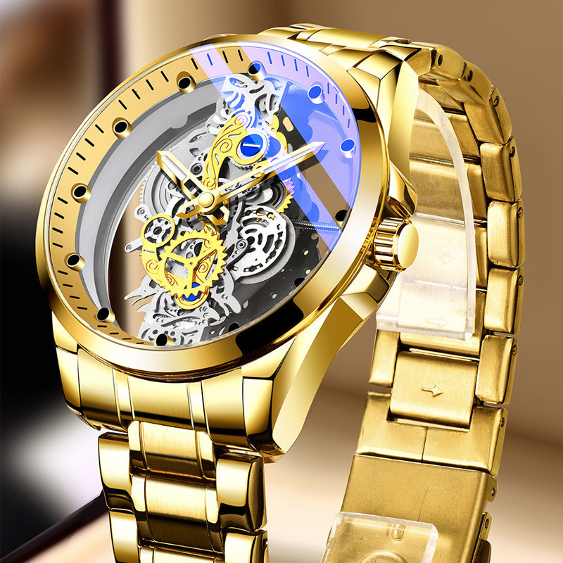 Men's Watch New Double-Sided Hollow Watch Men's Fashion Watch | Shopee ...