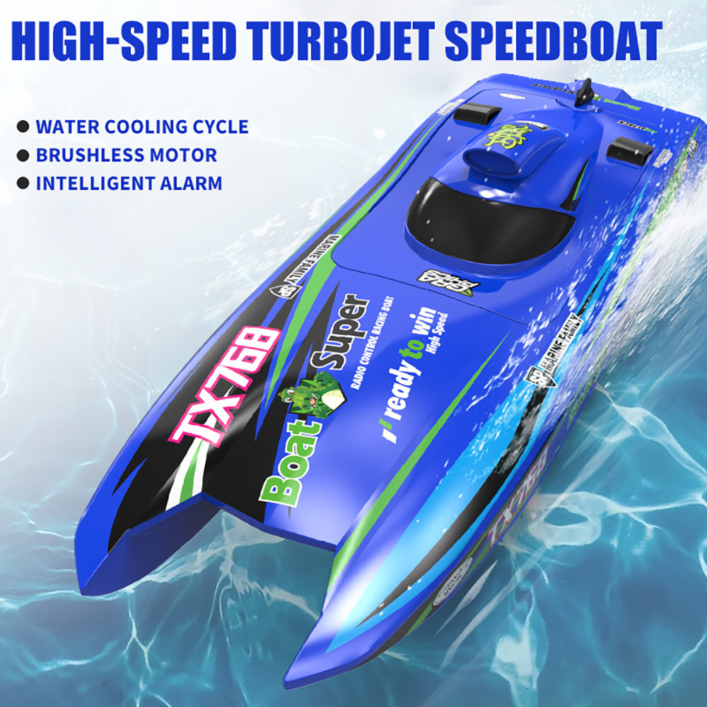RC Jet Speedboat Model Full-size Water-cooled Catamaran Brushless Motor ...