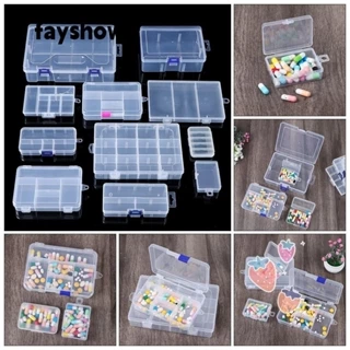 Small Clear Plastic Storage Box Jewelry Beads Organizer Case Container  Durable