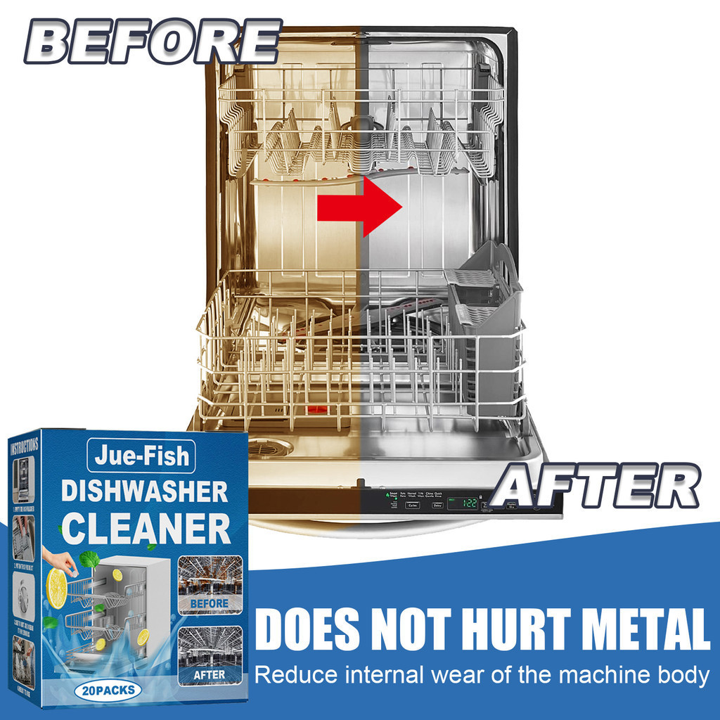 Juefish Dishwasher Cleaning Tablets Decontamination Remove Grease
