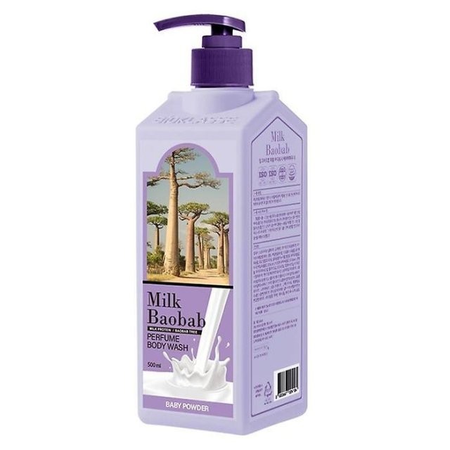 Milk Baobab Perfume Body Wash Baby Powder 500ml(Body Wash & Soap