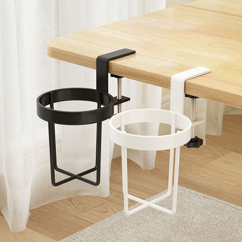 Home Vertical Clip On Table Cup Holder Horizontal Mount Anti Spill