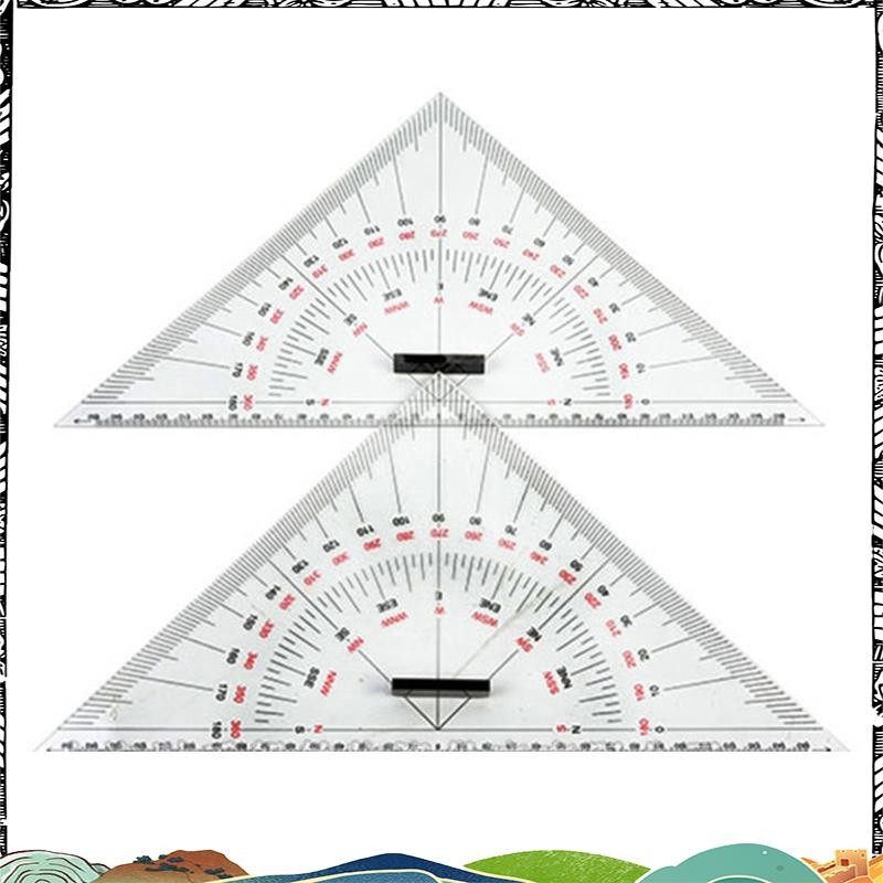 jduefheu25 Chart Drawing Triangle Ruler for Ship Drawing 300mm Large ...