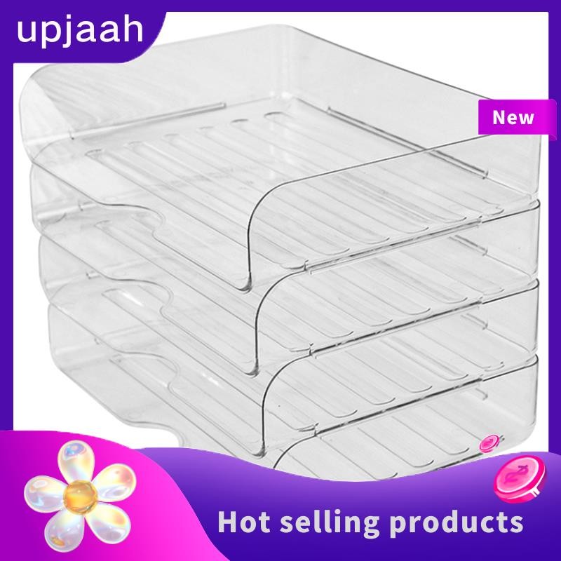 Vertical File Organizer Clear Acrylic Paper Trays - Set Of 2
