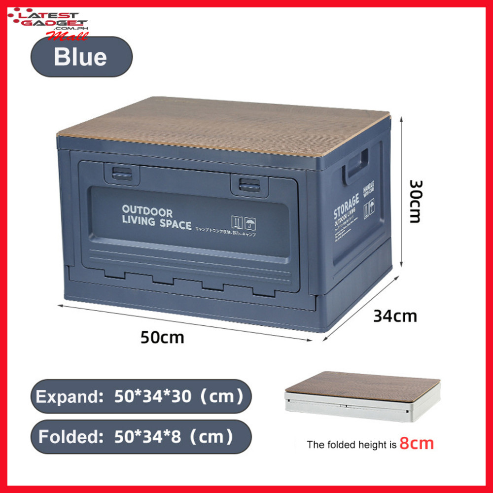 LatestGadget PH A12 Table Top Foldable Stackable Storage Box 50x34x30cm ...