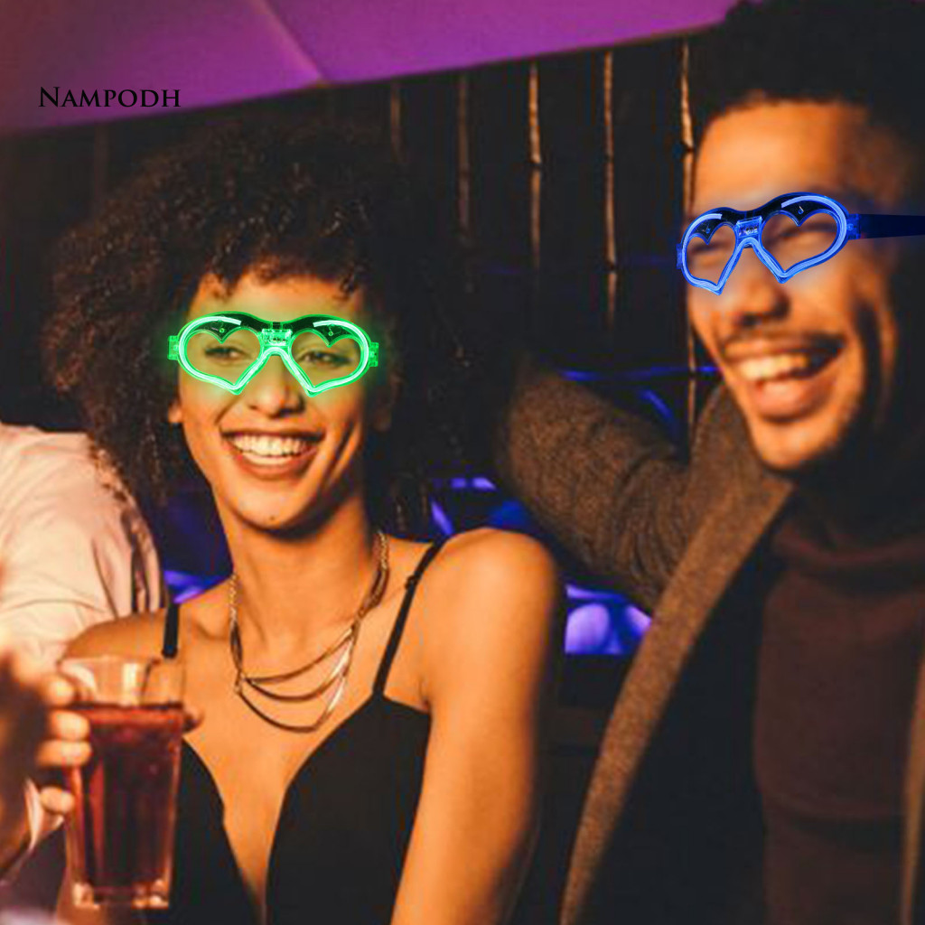 roeaceh Heartshaped Lightup Eyewear Lightup Heart Glasses Led Heart