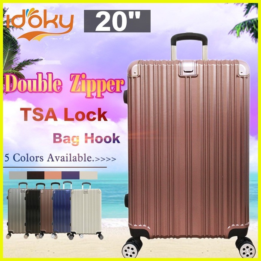 【hot sale】 Idoky XGK 20 Inch PC Luggage Suitcase Double Zipper TSA Lock