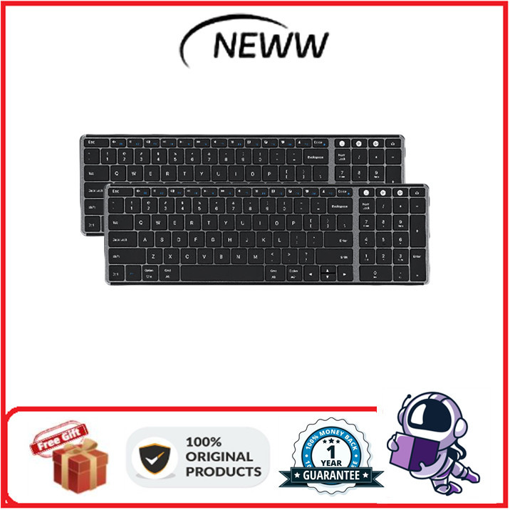 AUSDOM Sofkeys4-S2 keyboard Wireless Bluetooth three mode slim and ...