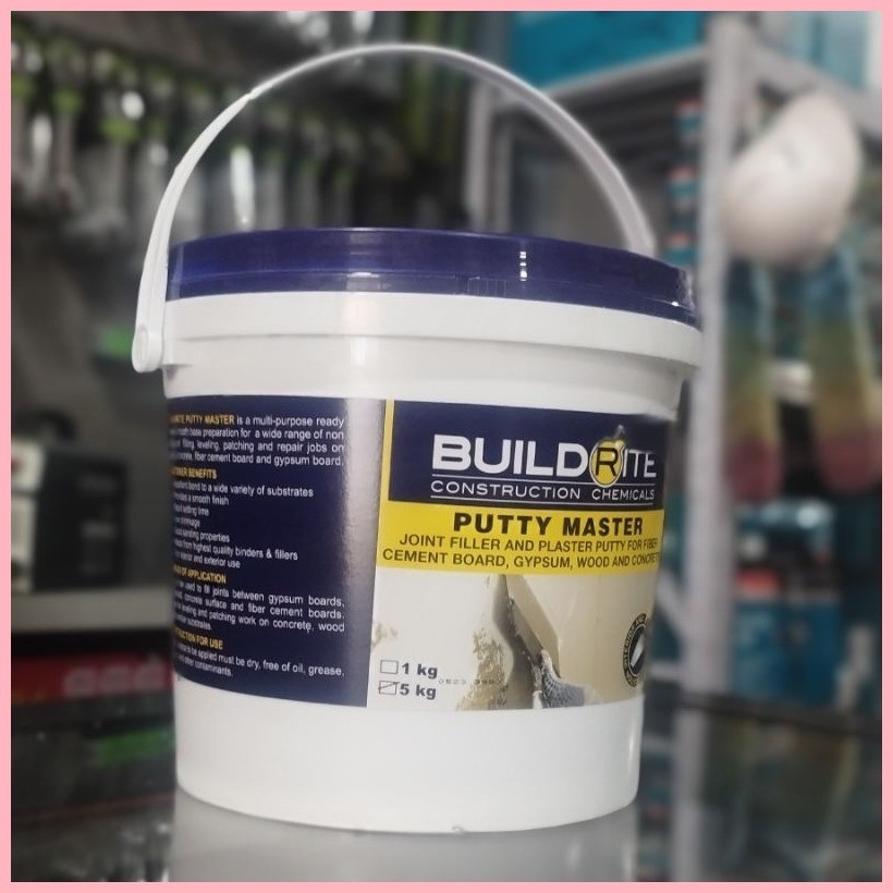 【Hot】 BUILDRITE PUTTY MASTER (5kg) JOINT FILLER & PLASTER PUTTY FOR FIBER CEMENT BOARD, GYPSUM