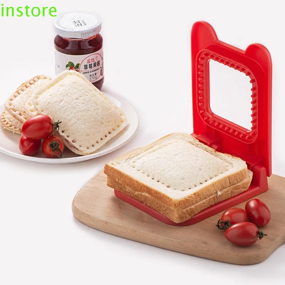 INSTORE Square Sandwich Cutter, Round Square DIY Sandwich Cutting Tool