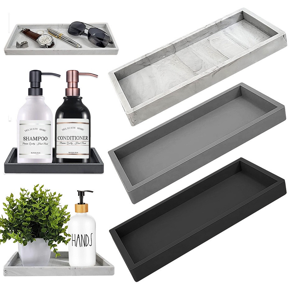 Countertop Soap Dispenser Tray Silicone Tray for Bathroom Kitchen ...