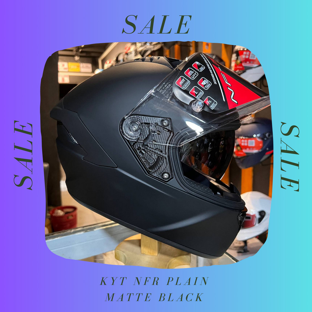 Kyt Helmet Nfr Dual Visor Fullface Matte Black Shopee Philippines