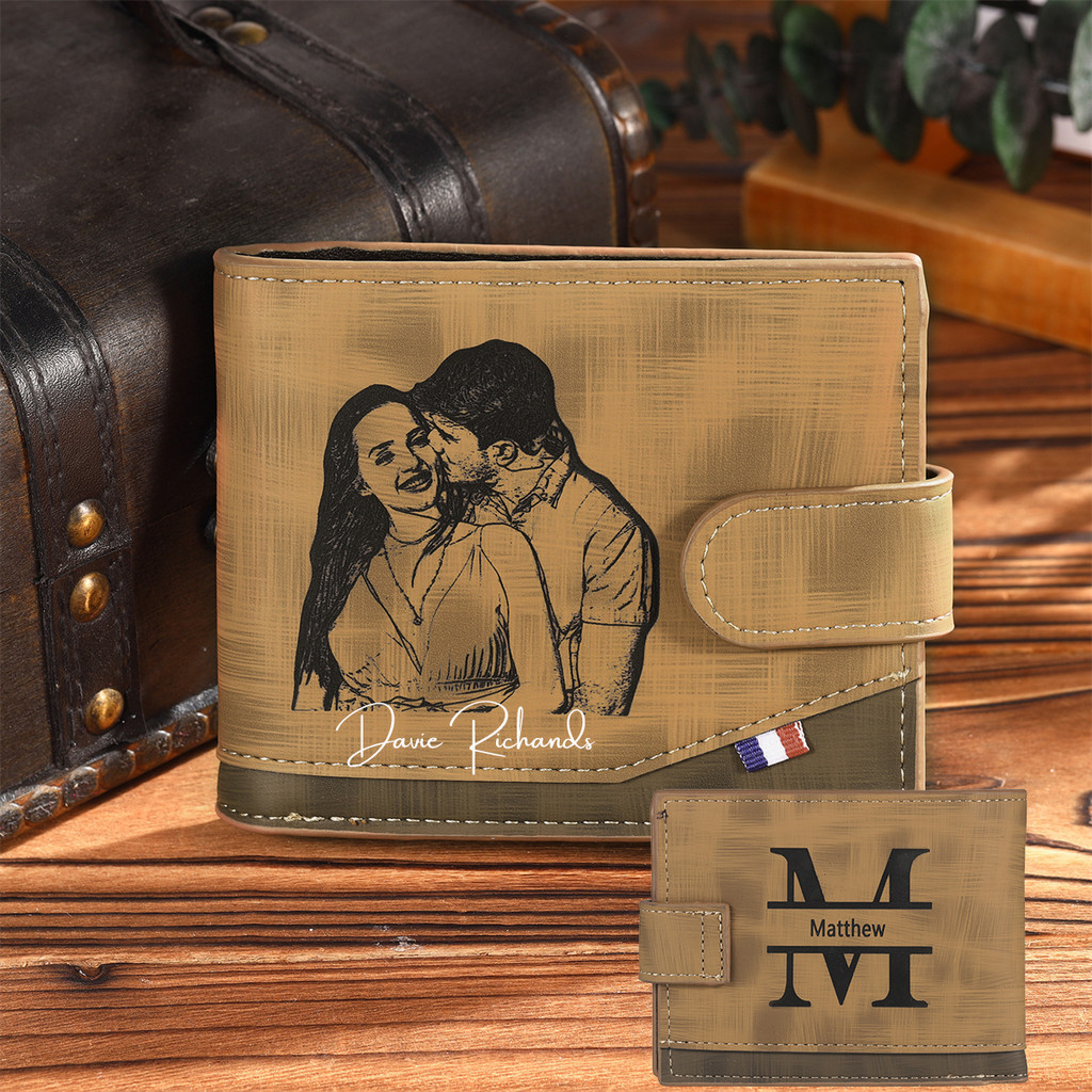 Regalo para sa araw ng mga ama customized wallet with name personalised