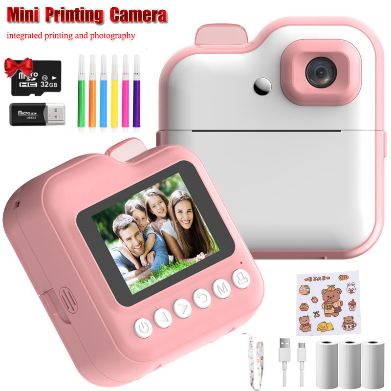 Mini Kids Camera Instant Print, 1080P Digital Camera for Kids with