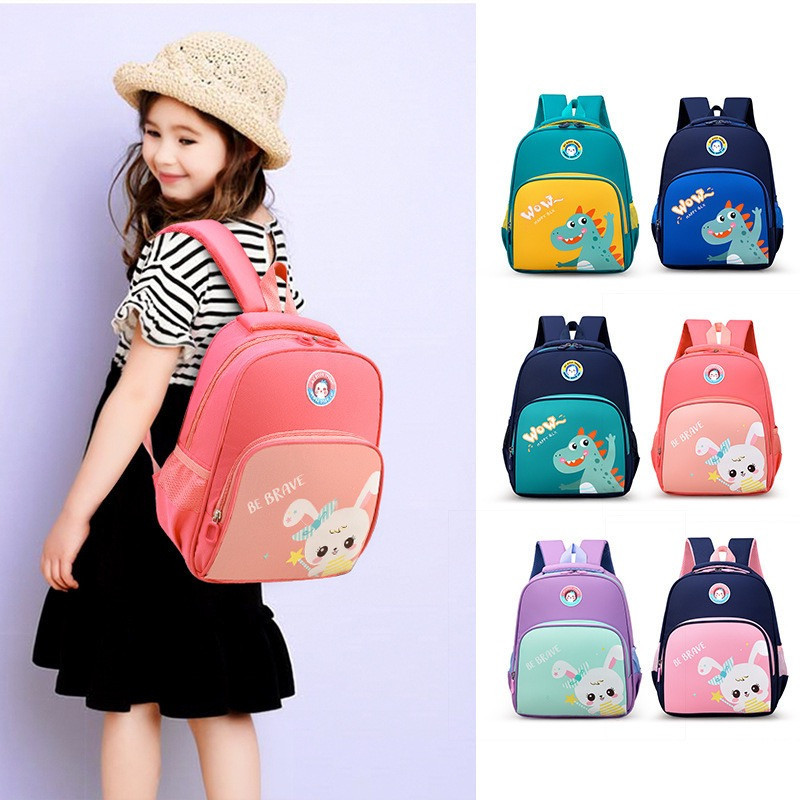 ZWB P755 Kids Cute Kindergarten Canvas Backpack Pre-School Bag 13inches ...