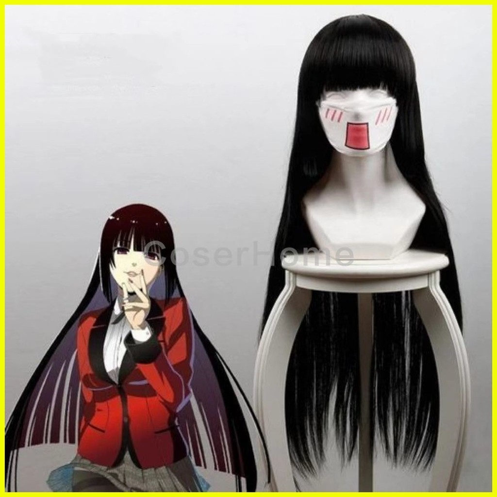 【hot sale】 Kakegurui Yumeko Jabami Wigs Cosplay for Women Black ...